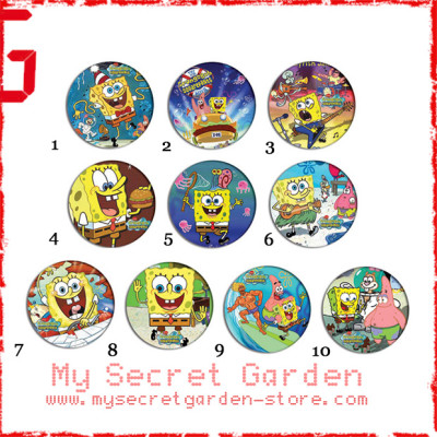 Spongebob - Pinback Button Badge Set ( or Hair Ties / 4.4 cm Badge / Magnet / Keychain Set )